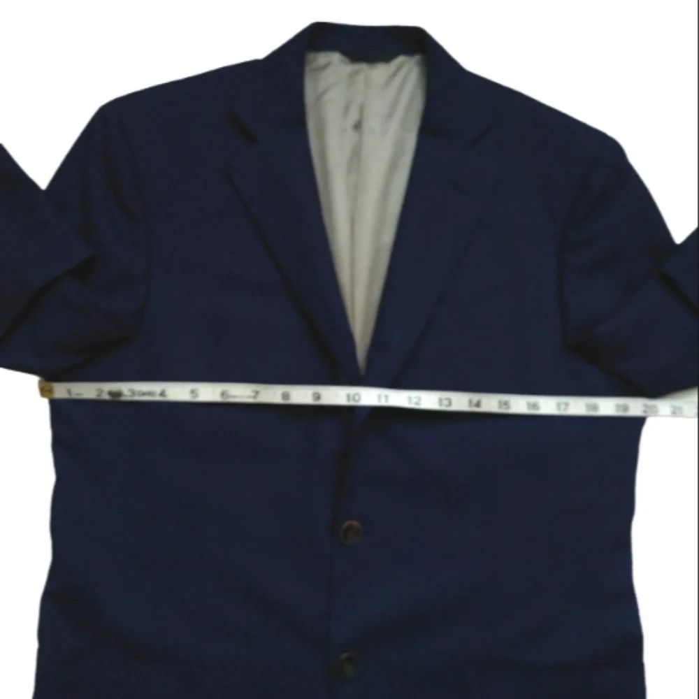 EREDI PISANO Lana Wool Navy Blue Loro Piana Fabric Jacket Blazer size IT 48